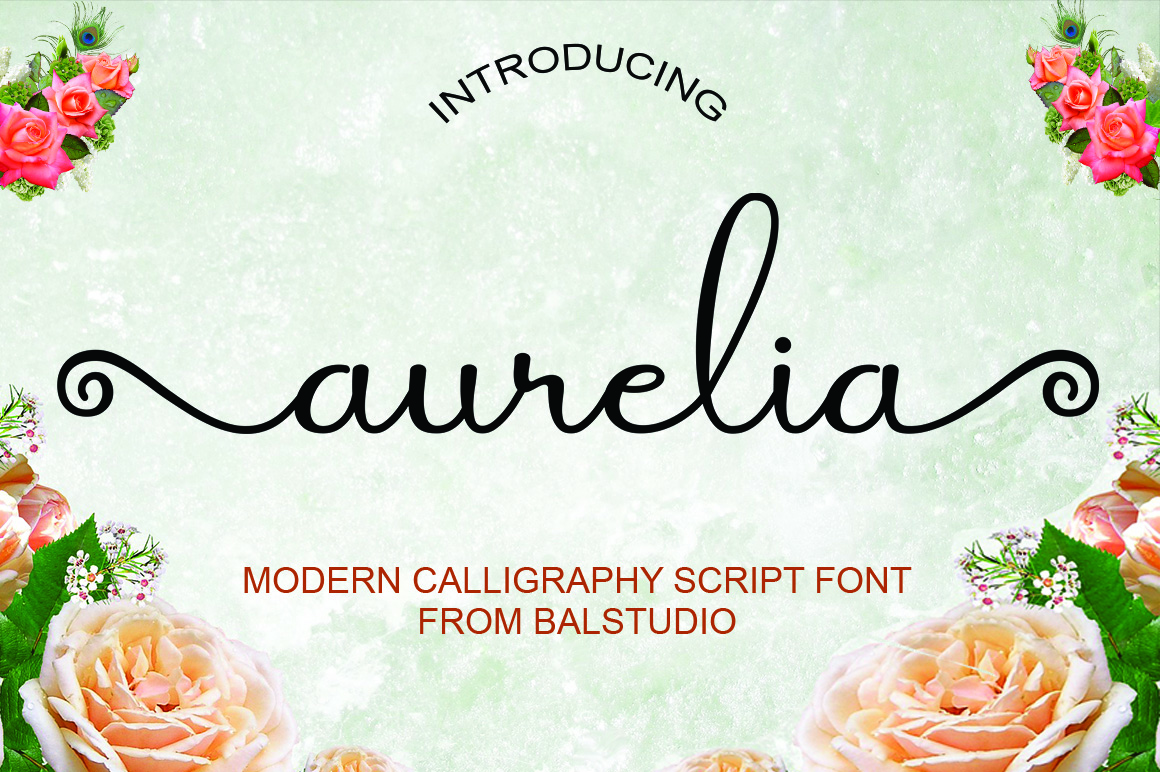 Beispiel einer Aurelia Regular-Schriftart